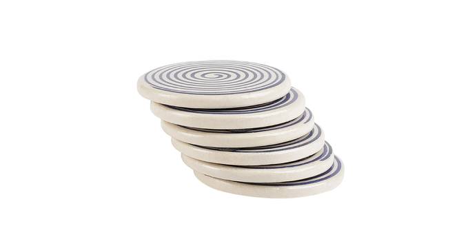 Rue  Coasters - Set of 6 (Blue, Set of 6 Set) by Urban Ladder - Cross View Design 1 - 518868