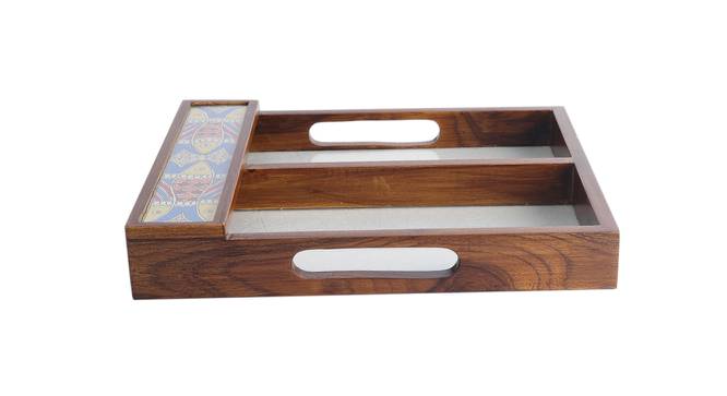 Dawn Teak Wood Spoon Holder/ Cutlery Tray (Multicolor) by Urban Ladder - Front View Design 1 - 519179