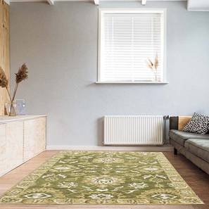 Carpets And Rugs In Chennai Design Olive Green Floral Hand Tufted Wool Carpet