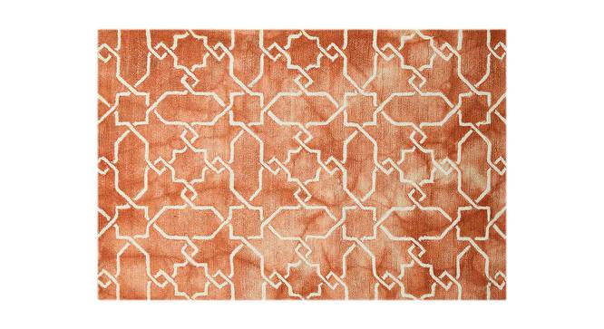 Kadence Orange Solid Hand-Tufted Wool 6x4 Feet Carpet (Orange, Rectangle Carpet Shape) by Urban Ladder - Cross View Design 1 - 519985