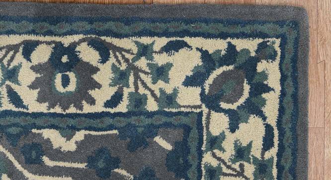 Raquel Gray Solid Hand-Tufted Wool 8x5 Feet Carpet (Grey, Rectangle Carpet Shape) by Urban Ladder - Front View Design 1 - 519991