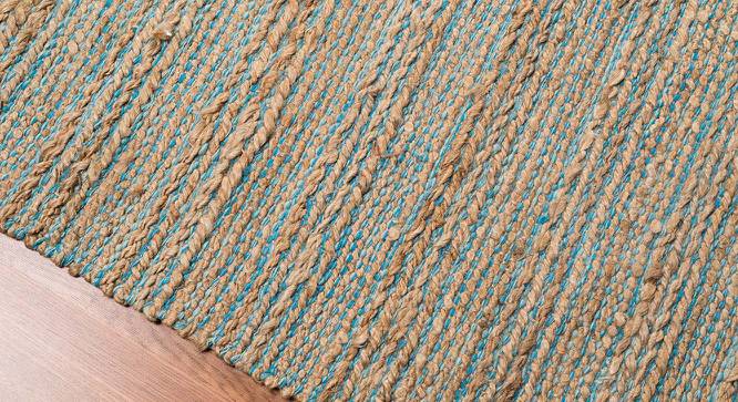 Zoie Blue Solid Woven Jute 8x5 Feet Carpet (Blue, Rectangle Carpet Shape) by Urban Ladder - Front View Design 1 - 519995