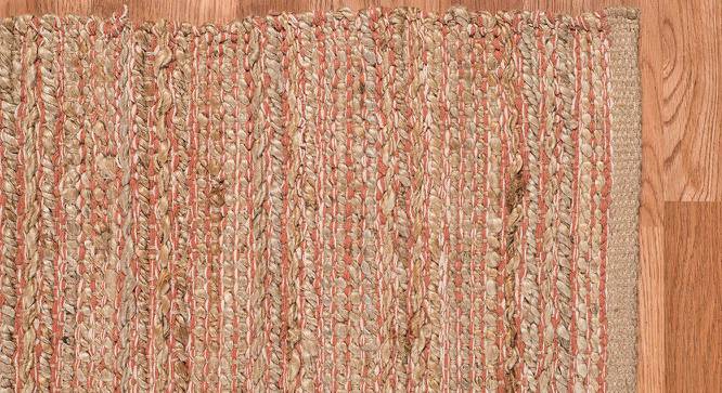 Ayleen Orange Solid Woven Jute 5x3 Feet Carpet (Orange, Rectangle Carpet Shape) by Urban Ladder - Front View Design 1 - 519996