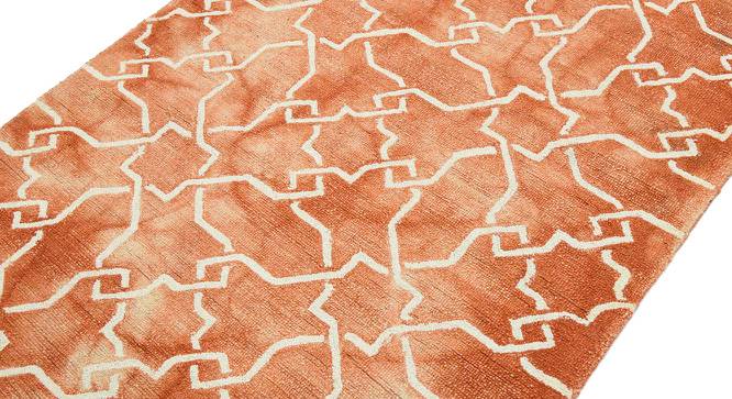 Kadence Orange Solid Hand-Tufted Wool 6x4 Feet Carpet (Orange, Rectangle Carpet Shape) by Urban Ladder - Front View Design 1 - 520004