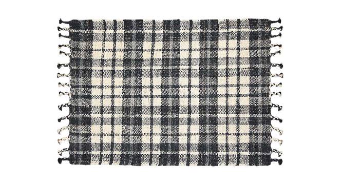 Paloma Charcoal Solid Woven Jute 5.5x3.5 Feet Carpet (Rectangle Carpet Shape, Charcoal) by Urban Ladder - Cross View Design 1 - 520075