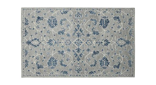Emani Gray Floral Hand-Tufted Wool 10x8 Feet Carpet (Grey, Rectangle Carpet Shape) by Urban Ladder - Cross View Design 1 - 520080