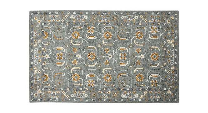 Aarya Orange Floral Hand-Tufted Wool 8x5 Feet Carpet (Orange, Rectangle Carpet Shape) by Urban Ladder - Cross View Design 1 - 520082