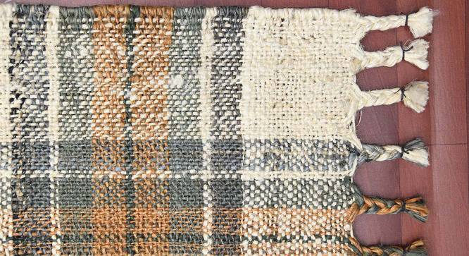 Veda Olive Solid Woven Jute 5.5x3.5 Feet Carpet (Olive, Rectangle Carpet Shape) by Urban Ladder - Front View Design 1 - 520092