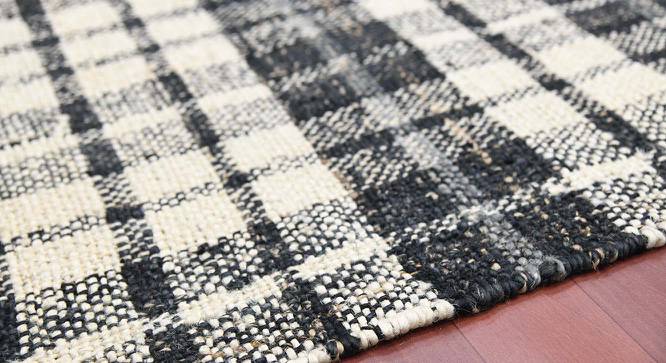 Paloma Charcoal Solid Woven Jute 5.5x3.5 Feet Carpet (Rectangle Carpet Shape, Charcoal) by Urban Ladder - Front View Design 1 - 520093