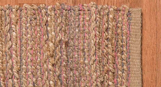 Jaycee Pink Solid Woven Wool 5x3 Feet Carpet (Pink, Rectangle Carpet Shape) by Urban Ladder - Front View Design 1 - 520095