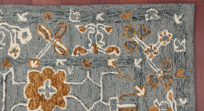 Yamileth Orange Floral Hand-Tufted Wool 6x4 Feet Carpet (Orange, Rectangle Carpet Shape) by Urban Ladder - Front View Design 1 - 520098