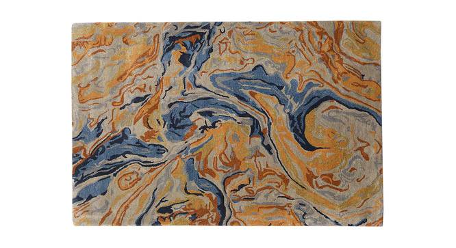 Kenia Orange Solid Hand-Tufted Viscose 6x4 Feet Carpet (Orange, Rectangle Carpet Shape) by Urban Ladder - Cross View Design 1 - 520176