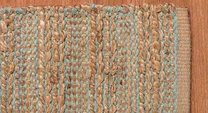 Elina Aqua Solid Woven Jute 8x5 Feet Carpet (Aqua, Rectangle Carpet Shape) by Urban Ladder - Front View Design 1 - 520204