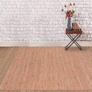 Carpet Design Orange Solids Woven Jute Carpet