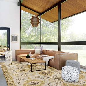 Carpets And Rugs In Surat Design Golden Floral Hand Tufted Wool Carpet