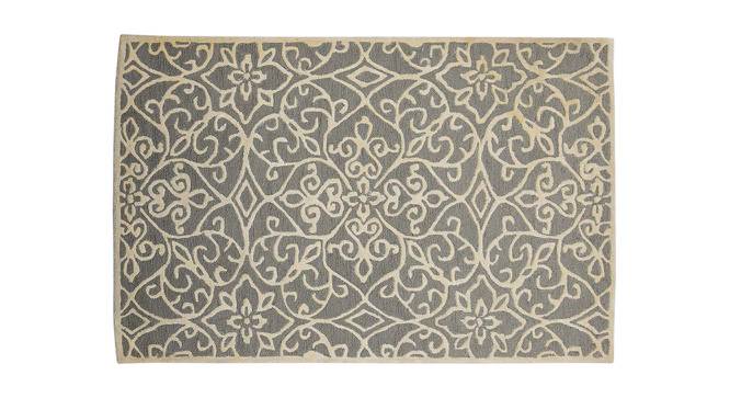 Raya Platinum Solid Hand-Tufted Viscose 6x4 Feet Carpet (Rectangle Carpet Shape, Platinum) by Urban Ladder - Cross View Design 1 - 520278