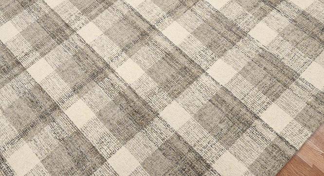 Daniel Sand Solid Hand-Tufted Wool 5.5x3.5 Feet Carpet (Rectangle Carpet Shape, Sand) by Urban Ladder - Front View Design 1 - 520306
