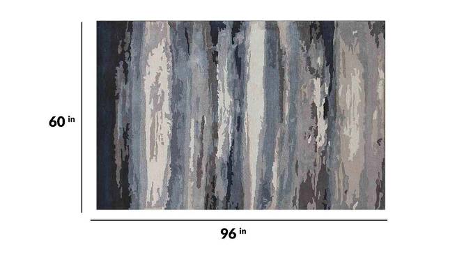 Shay Sky Blue Solid Hand-Tufted Viscose 8x5 Feet Carpet (Rectangle Carpet Shape, Sky Blue) by Urban Ladder - Design 1 Dimension - 520352