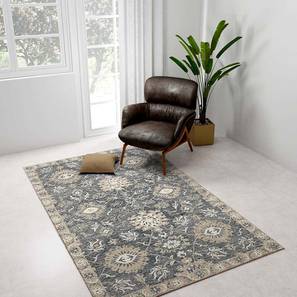 Carpet Gifting Corner Design Grey Floral Hand Tufted Wool Carpet