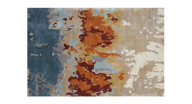 Flora Orange Solid Hand-Tufted Viscose 8x5 Feet Carpet (Orange, Rectangle Carpet Shape) by Urban Ladder - Cross View Design 1 - 520376