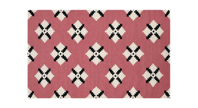 Giavanna Pink Solid Woven Wool 8x5 Feet Carpet (Pink, Rectangle Carpet Shape) by Urban Ladder - Cross View Design 1 - 520377