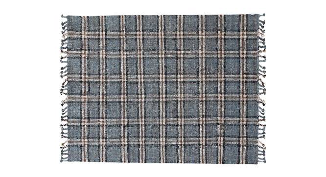 Dalary Blue Solid Woven Jute 7.5x5 Feet Carpet (Blue, Rectangle Carpet Shape) by Urban Ladder - Cross View Design 1 - 520378