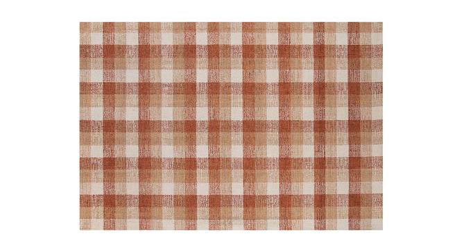 James Orange Solid Hand-Tufted Wool 7.5x5 Feet Carpet (Orange, Rectangle Carpet Shape) by Urban Ladder - Cross View Design 1 - 520390