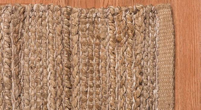 Aislinn Brown Solid Woven Jute 5x3 Feet Carpet (Brown, Rectangle Carpet Shape) by Urban Ladder - Front View Design 1 - 520403