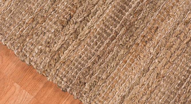 Emmaline Brown Solid Woven Jute 8x5 Feet Carpet (Brown, Rectangle Carpet Shape) by Urban Ladder - Front View Design 1 - 520404