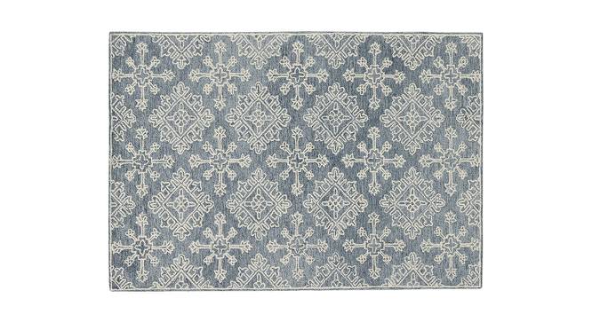 Judith Gray Steel Geometric Hand-Tufted Wool 7.5x5 Feet Carpet (Rectangle Carpet Shape, Grey Steel) by Urban Ladder - Cross View Design 1 - 520470