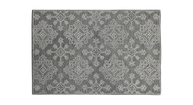 Cara Graphite Geometric Hand-Tufted Wool 6x4 Feet Carpet (Rectangle Carpet Shape, Graphite) by Urban Ladder - Cross View Design 1 - 520471