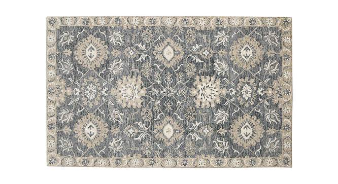Laylani Gray Floral Hand-Tufted Wool 10x8 Feet Carpet (Grey, Rectangle Carpet Shape) by Urban Ladder - Cross View Design 1 - 520477
