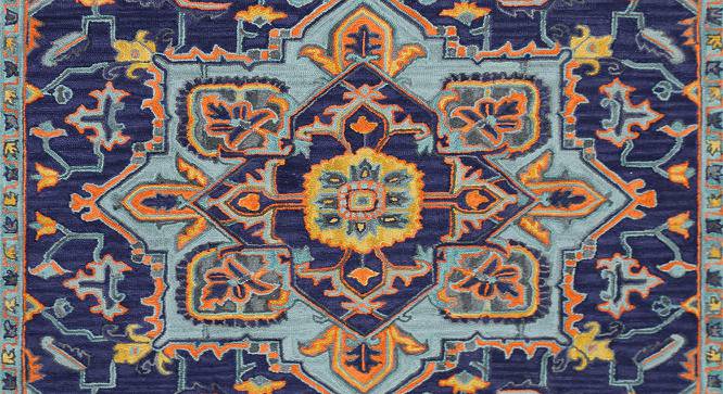 Marianne Blue Violet Solid Hand-Tufted Wool 8x5 Feet Carpet (Rectangle Carpet Shape, Blue Violet) by Urban Ladder - Front View Design 1 - 520479