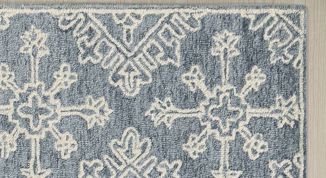 Judith Gray Steel Geometric Hand-Tufted Wool 7.5x5 Feet Carpet (Rectangle Carpet Shape, Grey Steel) by Urban Ladder - Design 1 Side View - 520491