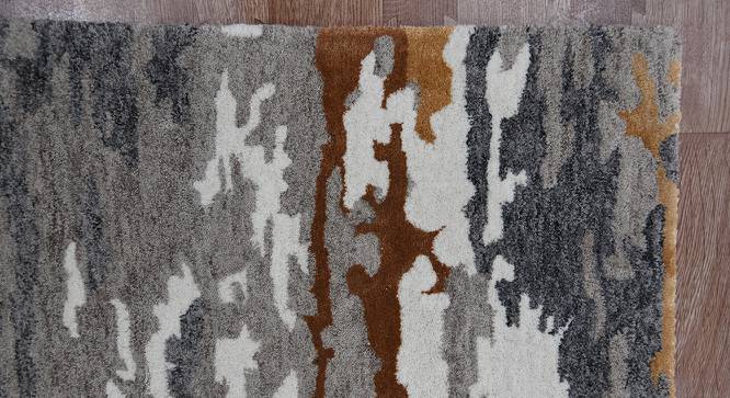 Aubree Orange Abstract Hand-Tufted Viscose 5x3 Feet Carpet (Orange, Rectangle Carpet Shape) by Urban Ladder - Cross View Design 1 - 520509