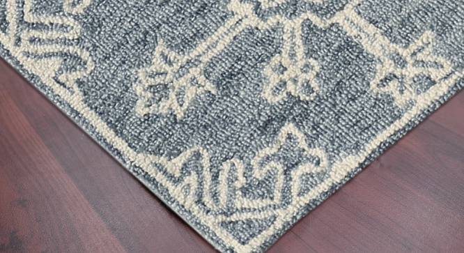 Judith Gray Steel Geometric Hand-Tufted Wool 7.5x5 Feet Carpet (Rectangle Carpet Shape, Grey Steel) by Urban Ladder - Design 1 Close View - 520510