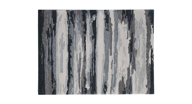 Myla Dark Gray Abstract Hand-Tufted Viscose 10x8 Feet Carpet (Rectangle Carpet Shape, Dark Grey) by Urban Ladder - Cross View Design 1 - 520514
