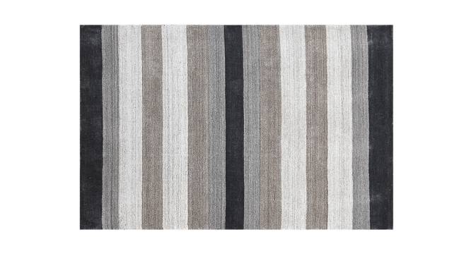 Brenda Charcoal Solid Woven Wool 6x4 Feet Carpet (Rectangle Carpet Shape, Charcoal) by Urban Ladder - Cross View Design 1 - 520518