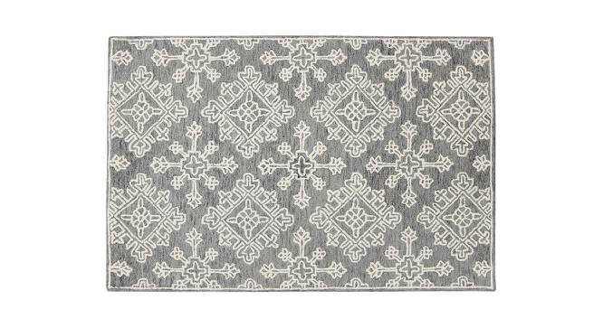Ellison Gray Steel Geometric Hand-Tufted Wool 6x4 Feet Carpet (Rectangle Carpet Shape, Grey Steel) by Urban Ladder - Cross View Design 1 - 520520