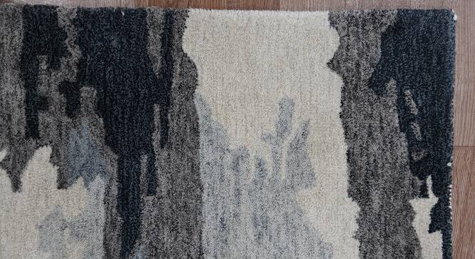 Myla Dark Gray Abstract Hand-Tufted Viscose 10x8 Feet Carpet (Rectangle Carpet Shape, Dark Grey) by Urban Ladder - Front View Design 1 - 520530