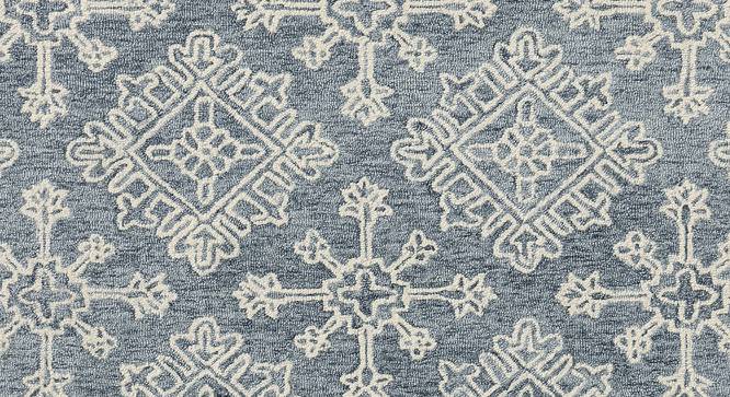 Robin Gray Steel Geometric Hand-Tufted Wool 9.5x7.5 Feet Carpet (Rectangle Carpet Shape, Grey Steel) by Urban Ladder - Front View Design 1 - 520537