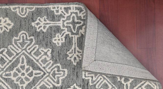 Ellison Gray Steel Geometric Hand-Tufted Wool 6x4 Feet Carpet (Rectangle Carpet Shape, Grey Steel) by Urban Ladder - Design 1 Side View - 520545