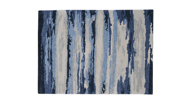 Jane Navy Abstract Hand-Tufted Viscose 8x5 Feet Carpet (Rectangle Carpet Shape, Navy) by Urban Ladder - Cross View Design 1 - 520569