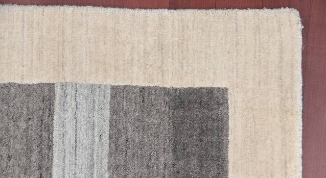 Donna Ivory Solid Woven Wool 5x3 Feet Carpet (Rectangle Carpet Shape, Ivory) by Urban Ladder - Front View Design 1 - 520583