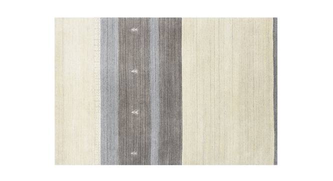 Catrice Ivory Solid Woven Wool 5x3 Feet Carpet (Rectangle Carpet Shape, Ivory) by Urban Ladder - Cross View Design 1 - 520617