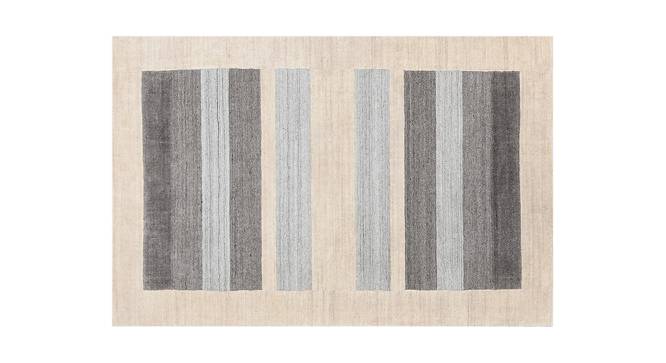 Elaine Ivory Solid Woven Wool 6x4 Feet Carpet (Rectangle Carpet Shape, Ivory) by Urban Ladder - Cross View Design 1 - 520618