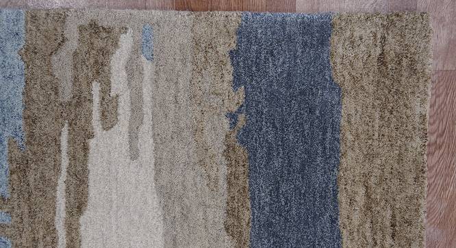 Willa Water Blue Abstract Hand-Tufted Viscose 6x4 Feet Carpet (Rectangle Carpet Shape, Water Blue) by Urban Ladder - Front View Design 1 - 520625