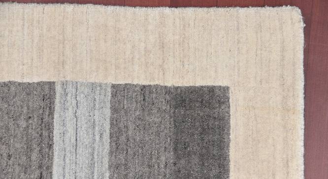 Elaine Ivory Solid Woven Wool 6x4 Feet Carpet (Rectangle Carpet Shape, Ivory) by Urban Ladder - Front View Design 1 - 520628
