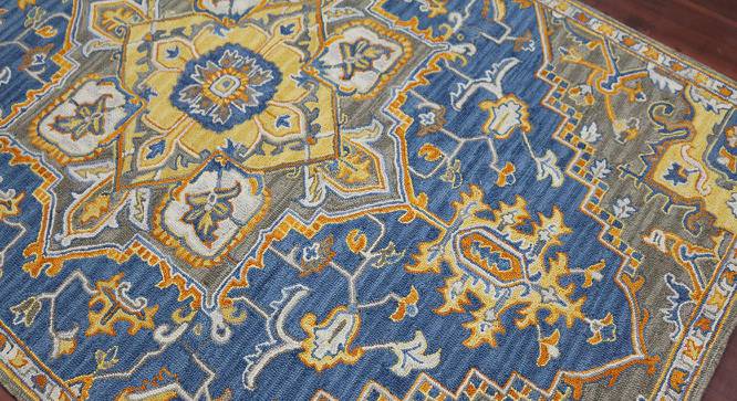 Miriam Pastel Blue Solid Hand-Tufted Wool 9.5x7.5 Feet Carpet (Rectangle Carpet Shape, Pastel Blue) by Urban Ladder - Front View Design 1 - 520631