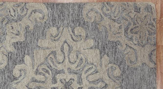 Alisson Jelly Bean Solid Hand-Tufted Wool 8x5 Feet Carpet (Rectangle Carpet Shape, Jelly Bean) by Urban Ladder - Front View Design 1 - 520633